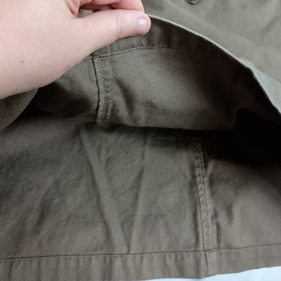 2/$30 CHRISTOPHER BANKS Solid Brown Button-Accent Skirt (#1,440) - Picture 7 of 9